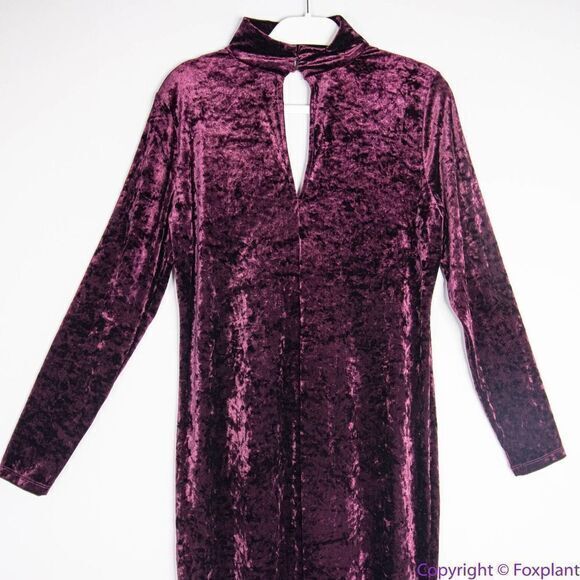 NEW Eloquii Velvet Pickled Beet Cut Out‎ Long Sleeve Dress, 16 - Picture 7 of 16